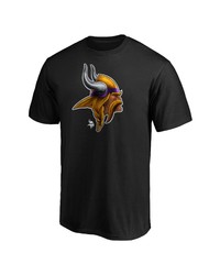 FANATICS Branded Black Minnesota Vikings Midnight Mascot Team Logo T Shirt