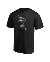 FANATICS Branded Black Oakland Athletics Big Tall Midnight Mascot Team Logo T Shirt