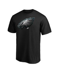 FANATICS Branded Black Philadelphia Eagles Midnight Mascot Team Logo T Shirt