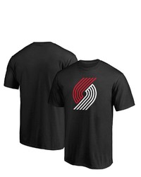 FANATICS Branded Black Portland Trail Blazers Primary Team Logo T Shirt