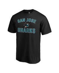 FANATICS Branded Black San Jose Sharks Team Victory Arch T Shirt