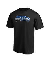 FANATICS Branded Black Seattle Seahawks Midnight Mascot Team Logo T Shirt
