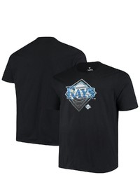 FANATICS Branded Black Tampa Bay Rays Big Tall Midnight Mascot Team Logo T Shirt