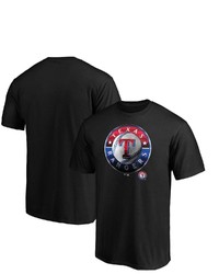 FANATICS Branded Black Texas Rangers Midnight Mascot Team Logo T Shirt