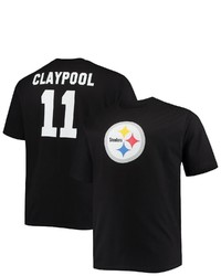 FANATICS Branded Chase Claypool Black Pittsburgh Ers Big Tall Player Name Number T Shirt