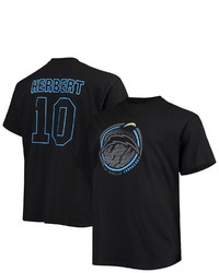 FANATICS Branded Justin Herbert Black Los Angeles Chargers Big Tall Color Pop Name Number T Shirt