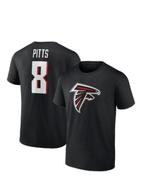 FANATICS Branded Kyle Pitts Black Atlanta Falcons Player Icon T Shirt