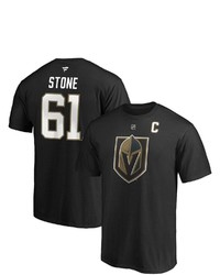 FANATICS Branded Mark Stone Black Vegas Golden Knights Authentic Stack Player Name Number Captain Patch T Shirt At Nordstrom