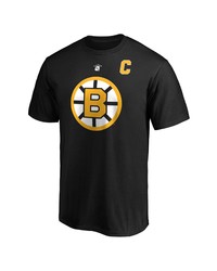 FANATICS Branded Ray Bourque Black Boston Bruins Authentic Stack Retired Player Name Number T Shirt