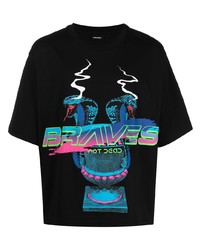 Diesel Braves Not Dead Cobra Print T Shirt