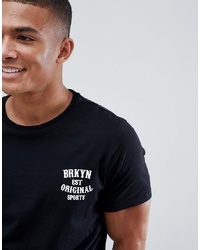 Burton Menswear Brooklyn Print T Shirt In Black