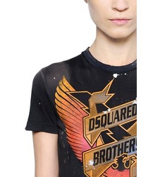 Dsquared2 Brothers Printed Cotton T Shirt