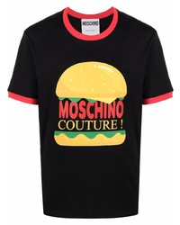 Moschino Burger Graphic Crewneck T Shirt
