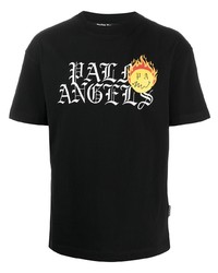 Palm Angels Burning Head Logo Print T Shirt