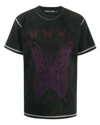United Standard Butterfly Print Cotton T Shirt