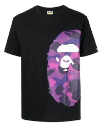 A Bathing Ape Camo Ape Print Short Sleeve T Shirt