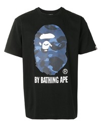 A Bathing Ape Camo Big Ape Head Short Sleeved T Shirt