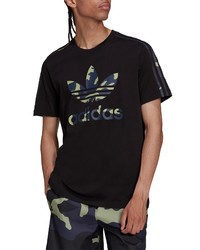 adidas Camo Logo Cotton Graphic Tee In Black At Nordstrom