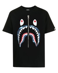 A Bathing Ape Camo Shark Zip T Shirt