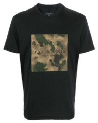 rag & bone Camouflage Print Cotton T Shirt