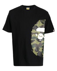 A Bathing Ape Camouflage Print Panel T Shirt