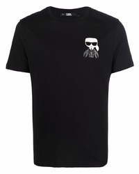 Karl Lagerfeld Cancer Logo Print T Shirt