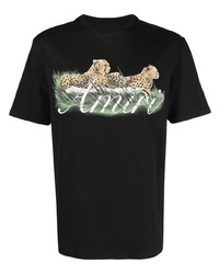 Amiri Cheetah Logo Print T Shirt