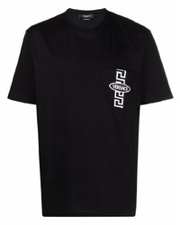 Versace Chest Logo Print T Shirt
