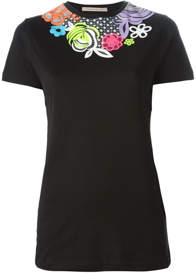 Christopher Kane Floral Print T Shirt, $310 | farfetch.com | Lookastic