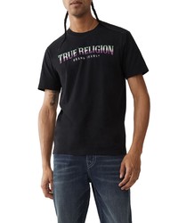 True Religion Brand Jeans Chrome Arch Cotton Logo Graphic Tee In Jet Black At Nordstrom