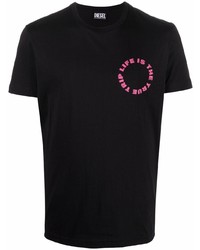 Diesel Circular Logo Print T Shirt