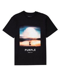 purple brand Cloud Print Cotton T Shirt