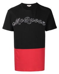 Alexander McQueen Colour Block Logo Print T Shirt