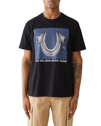 True Religion Brand Jeans Comic Horseshoe Cotton Graphic Tee In Jet Black At Nordstrom