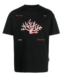 Palm Angels Coral Classic Tee Black Red