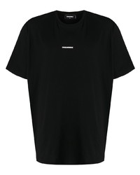 DSQUARED2 Cotton Black T Shirt With Logo Print