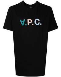 A.P.C. Cotton Logo Print T Shirt