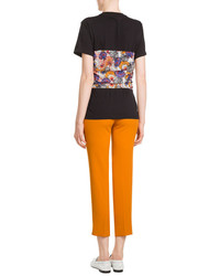 Emilio Pucci Cotton T Shirt With Printed And Draped Detail