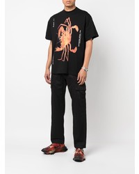 MSGM Crab Print Cotton T Shirt