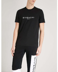 Givenchy Cracked Logo Print Cotton Jersey T Shirt