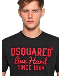 DSquared Cracked Print Cotton Jersey T Shirt