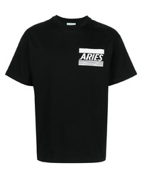 Aries Credit Card Logo Print T Shirt