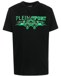 Plein Sport Crew Neck Logo Print T Shirt