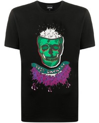 Just Cavalli Crew Neck Skull Print T Shirt
