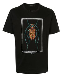 Roberto Cavalli Crystal Embellished Beetle T Shirt