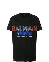 Balmain Crystal Embellished T Shirt