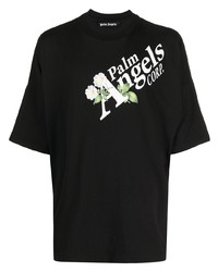 Palm Angels Daisy Logo Print T Shirt