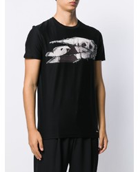 Alexander McQueen Deconstructed Rose Patch T Shirt