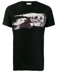 Alexander McQueen Deconstructed Rose Patch T Shirt