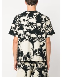 Pleasures Despair Skull Print Cotton T Shirt